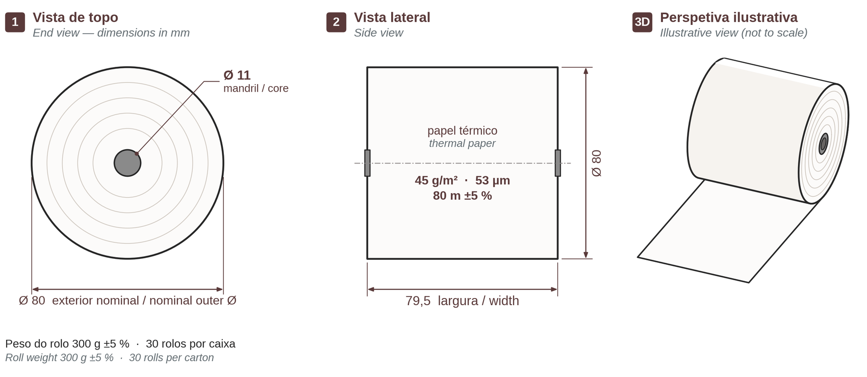 Technical drawing of the product