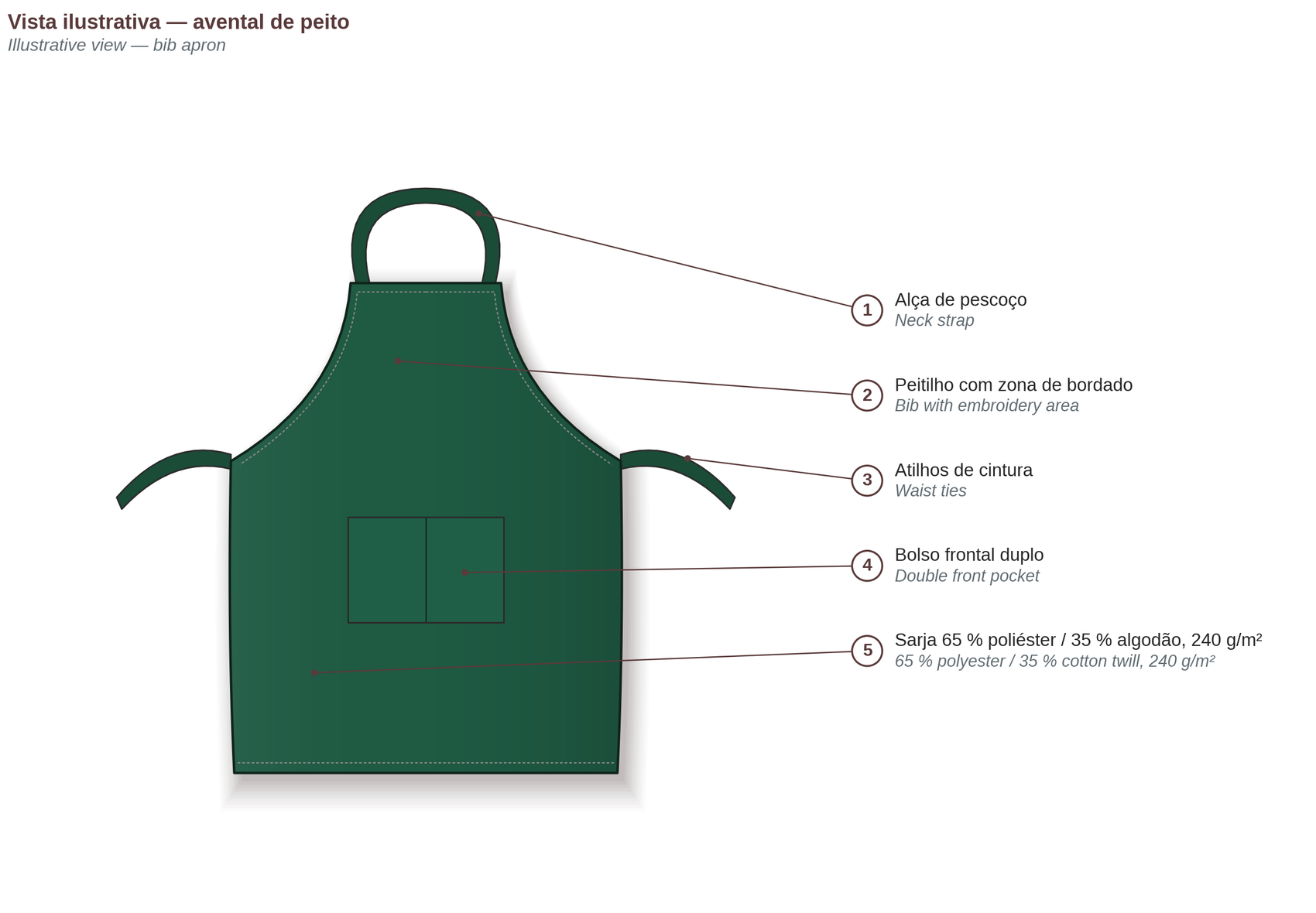 Technical drawing of the product