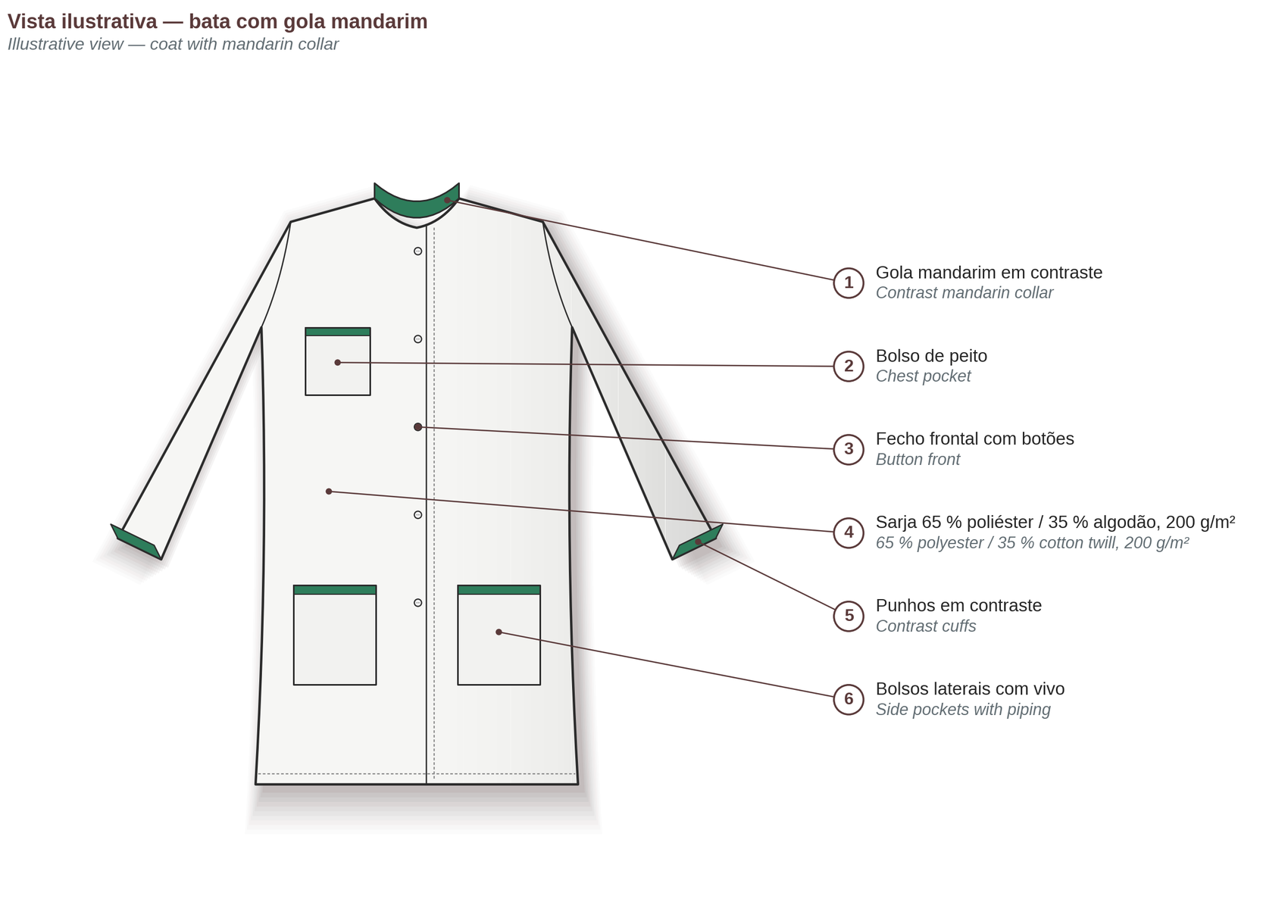 Technical drawing of the product