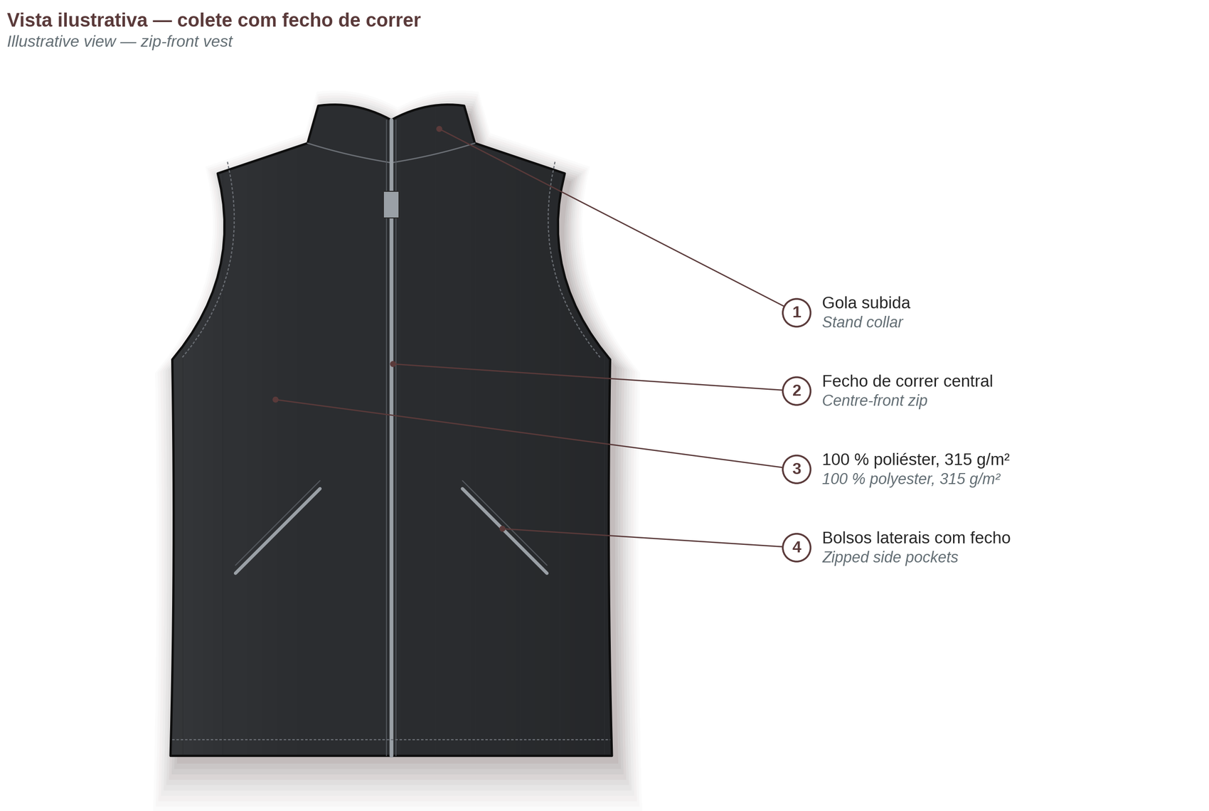 Technical drawing of the product