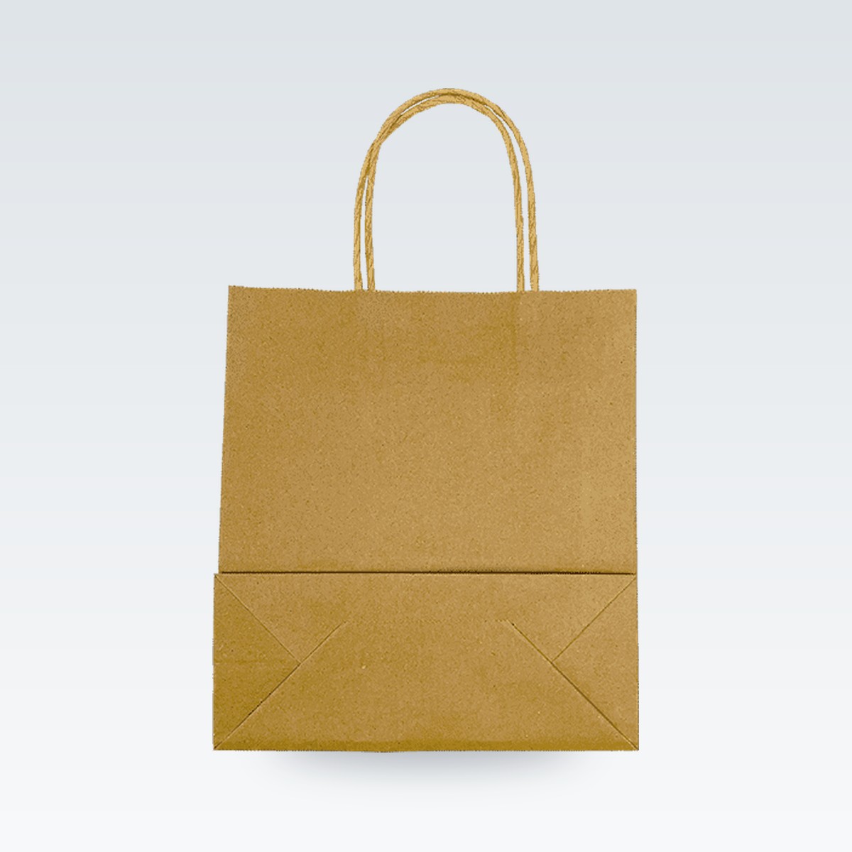 A kraft carrier bag, back