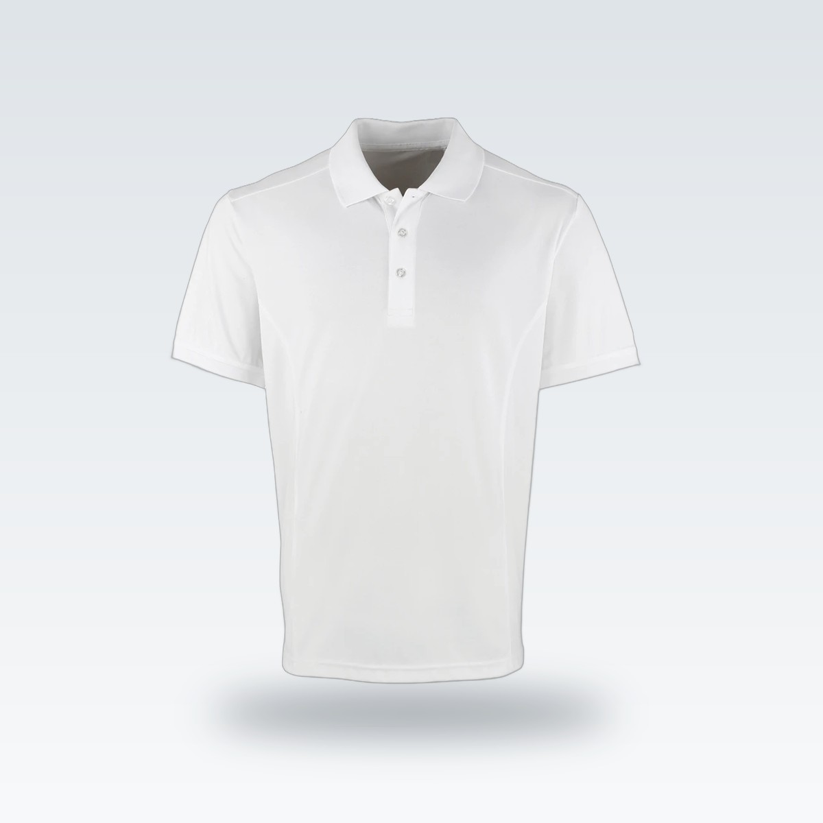 A white polo shirt, front