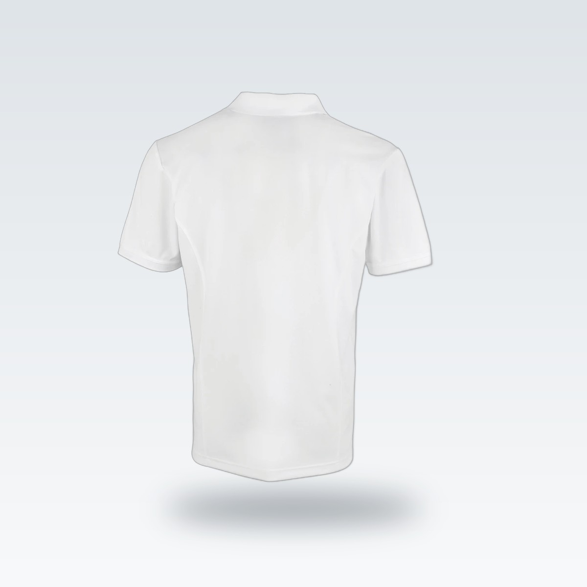 A white polo shirt, back