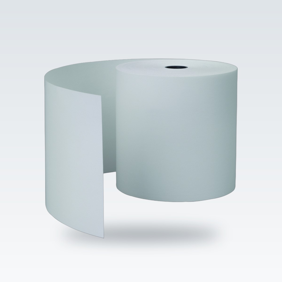 A thermal roll with the paper end unwound